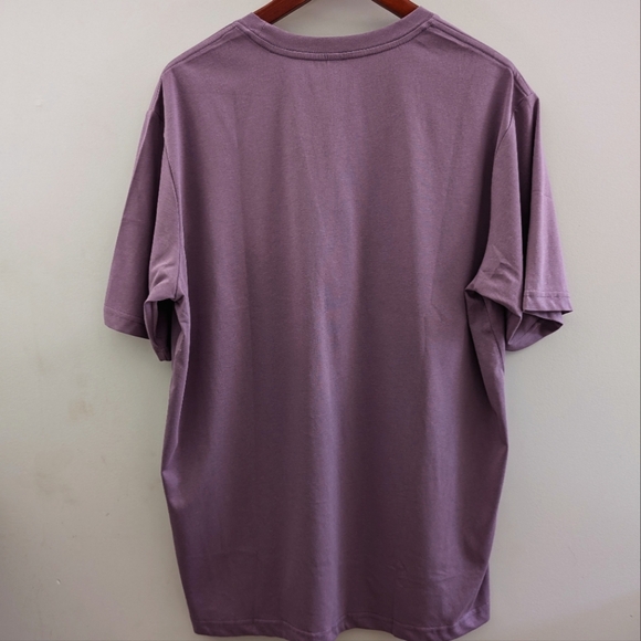 MR. COLOR | Men's Lavender Crewneck Cotton Blend Short Sleeved Shirt - Picture 3 of 3